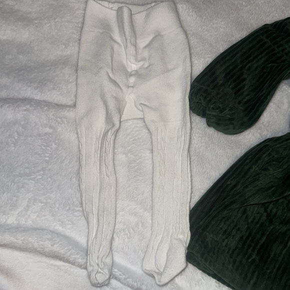 RZ by Rachel Zoe Green Girls 6/9M Dress with Bow and Tights - Picture 5 of 6